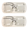 (2) 5 x 11 3/8 Pancake Dome Light Double 12 V Incandescent RV Camper NO SWITCH