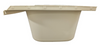 RV Bath Tub 36" x 24" Parchment Right Drain Trailer Camper Wash Bath Room Shower