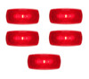 (5) Optronics Red LED Clearance Marker Light 1 Diode 4" x 2" Surface RV Trailer
