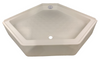 RV Corner Shower Pan Base 36" White Center Drain Camper Wash Bath Room Neo Angle