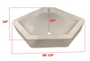 RV Corner Shower Pan Base 36" White Center Drain Camper Wash Bath Room Neo Angle