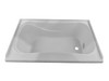 RV Bath Tub 38" x 24" White Right Drain Trailer Camper Wash Bath Room Shower