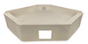 RV Corner Shower Pan Base 36" Parchment Center Drain Camper Wash Bath Room