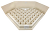 RV Corner Shower Pan Base 32 x 32 x 11 Parchment Center Drain Camper Bath Room