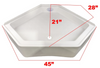RV Corner Shower Pan 32" White Center Drain Camper Bath Room Neo Angle Base