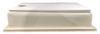 RV Shower Pan Base 40" x 24" Parchment Left Drain Trailer Camper Bath Yellowed