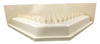 RV Corner Shower Pan Base 34" Parchment Center Drain Camper Wash  Bath Yellowed
