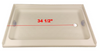 RV Shower Pan Base 40" x 24" Parchment Right Drain Trailer Camper Wash Bath Room