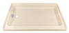 RV Shower Pan Base 40" x 24" Parchment Left Drain Trailer Camper Wash Bath Room