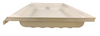 RV Shower Pan Base 40" x 24" Parchment Left Drain Trailer Camper Wash Bath Room