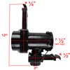 Sanitation Tee Double Rotating Waste Valve 3" Hub x 1 1/2" Hub