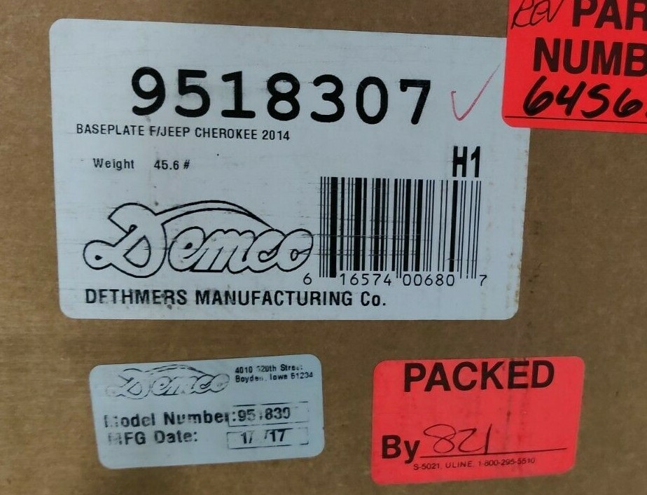 Demco '14-'17 Jeep Cherokee Baseplate Classic Base Plate Tow Bar Motorhome RV