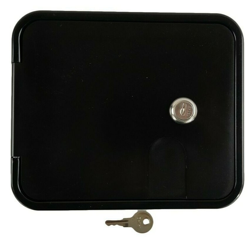 JR Products Electrical Power Cord Cable Hatch Black Plastic RV Camper E7133-A