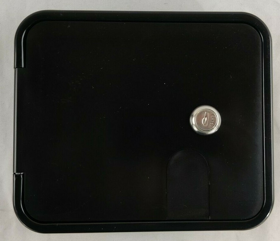 JR Products Electrical Power Cord Cable Hatch Black Plastic RV Camper E7133-A