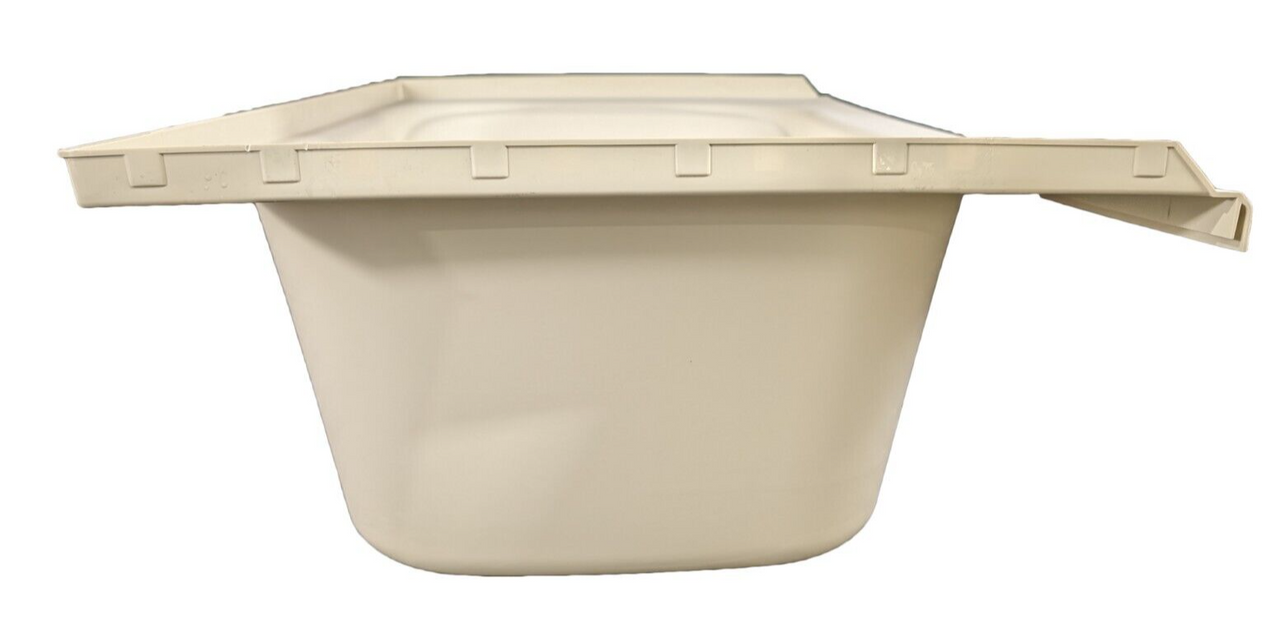 RV Bath Tub 36" x 24" Parchment Left Drain Trailer Camper Wash Bath Room Shower