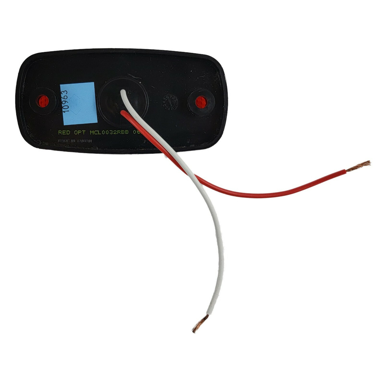 (2) Optronics Red LED Clearance Marker Light 1 Diode 4" x 2" Surface RV Trailer