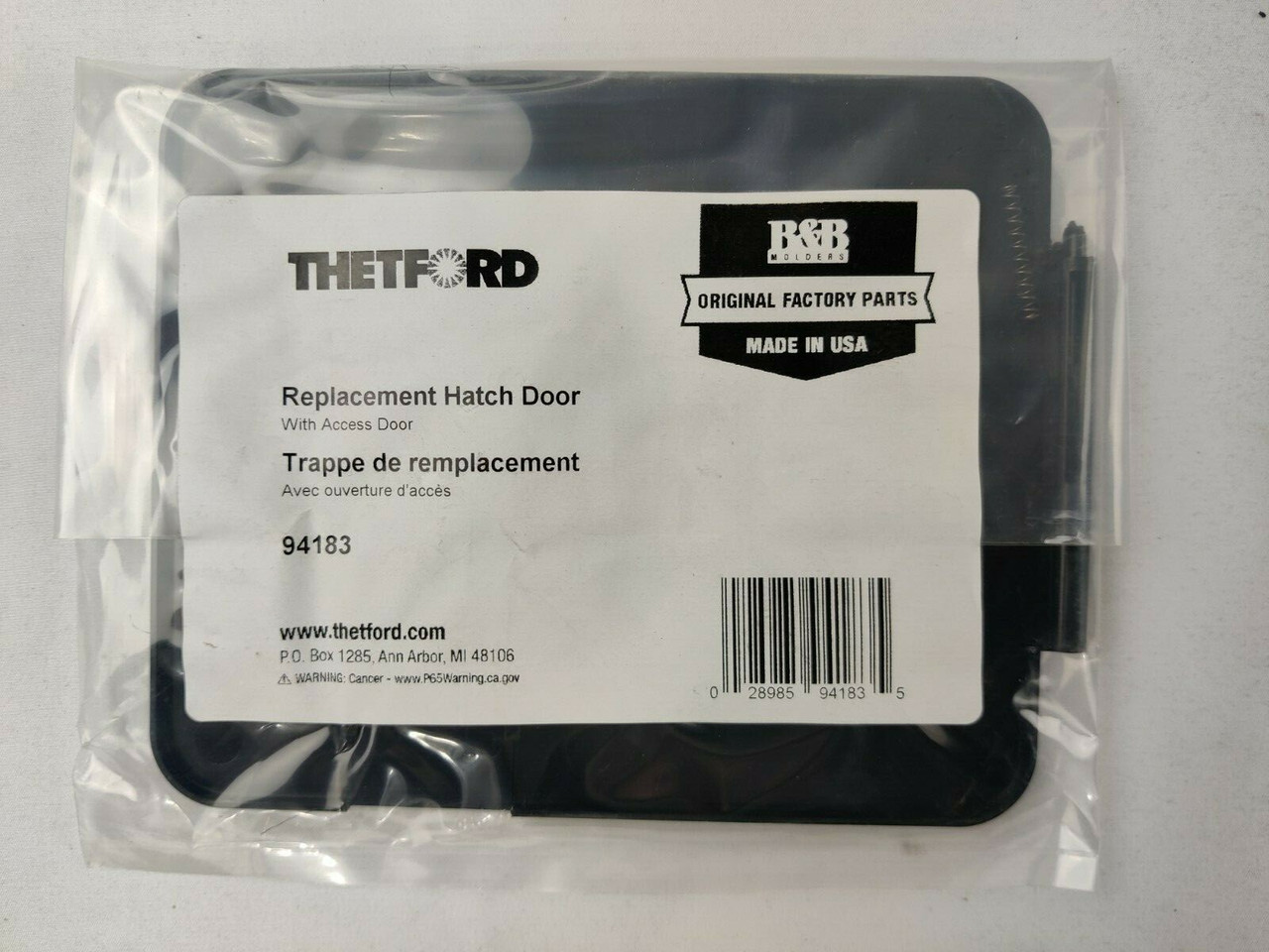 Thetford Replacement Hatch Door Black Access B&B Molders RV Camper Trailer 94183