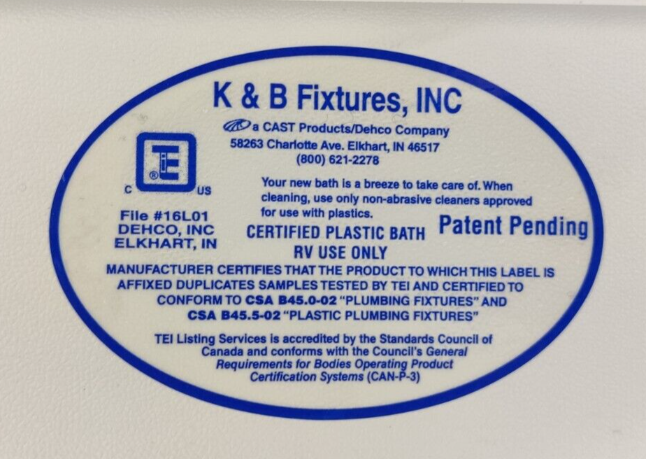 RV Corner Shower Pan Base 36" White Center Drain Camper Wash Bath Room Neo Angle