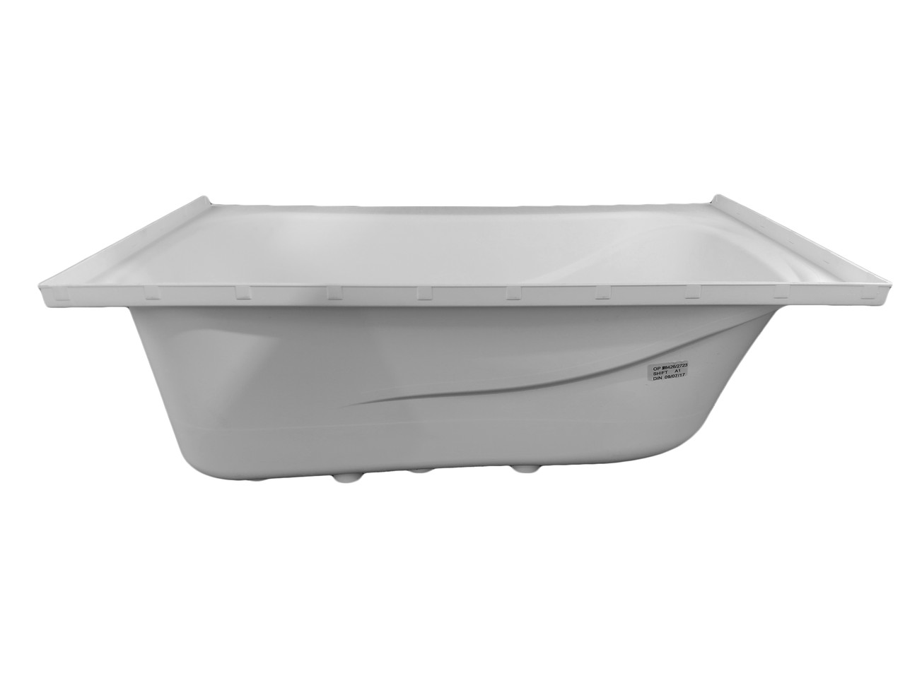 RV Bath Tub 38" x 24" White Right Drain Trailer Camper Wash Bath Room Shower