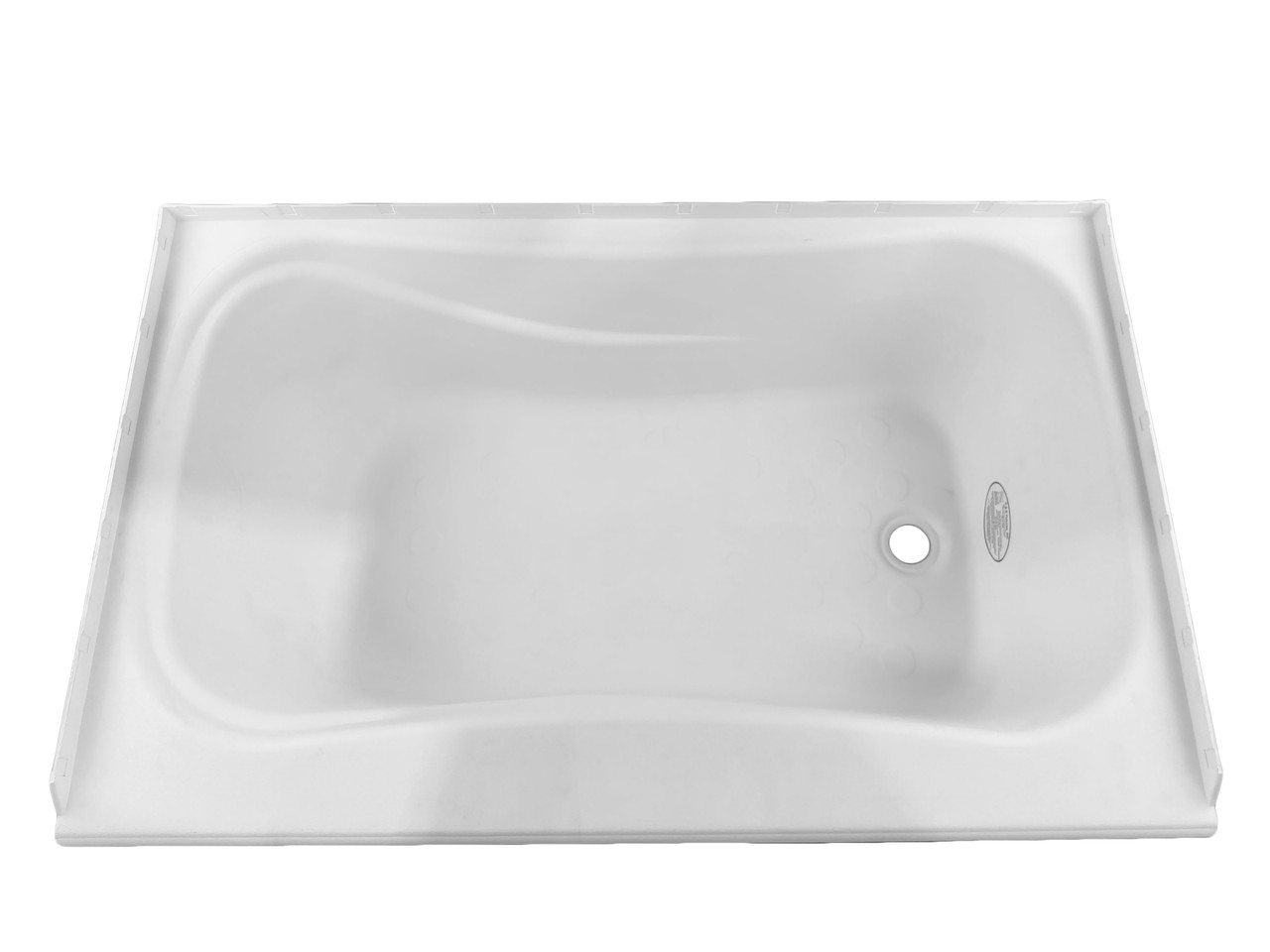 RV Bath Tub 38" x 24" White Right Drain Trailer Camper Wash Bath Room Shower