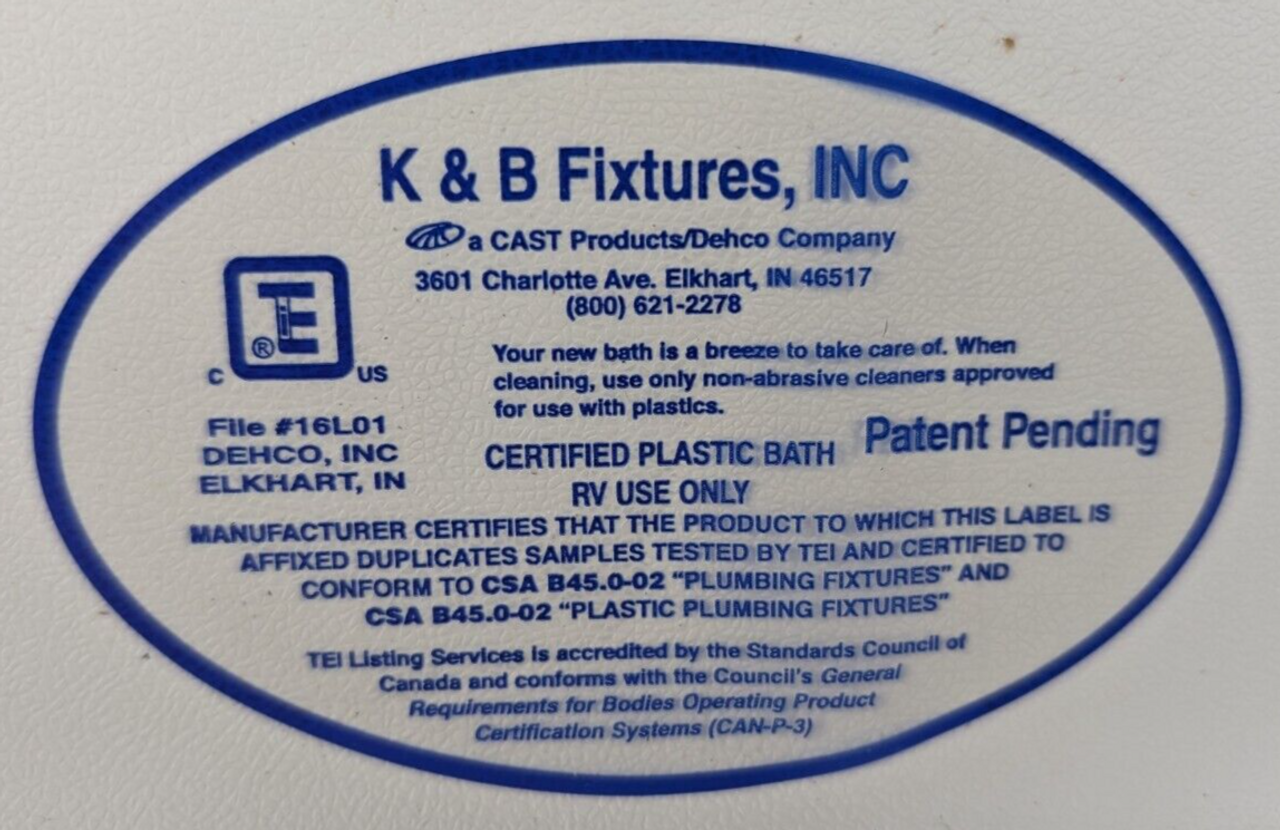 RV Corner Shower Pan 32" White Center Drain Camper Bath Room Neo Angle Base