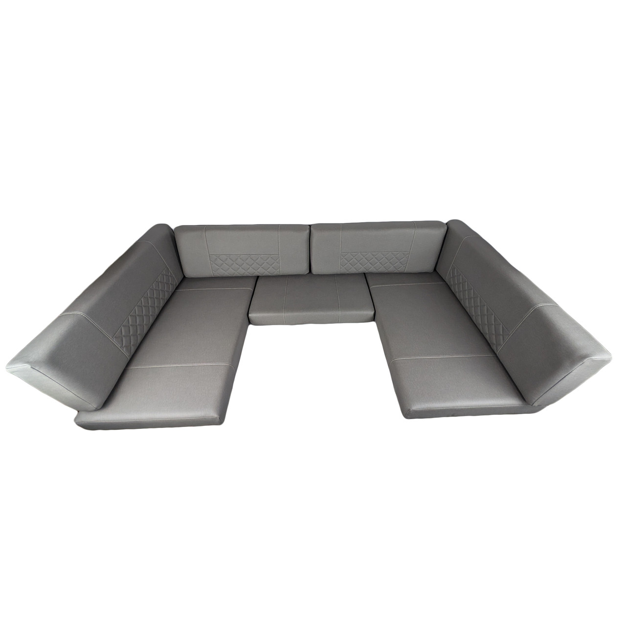 42" x 74" U Shape Dinette Booth Grey Cushions Table RV Camper Trailer Coachmen