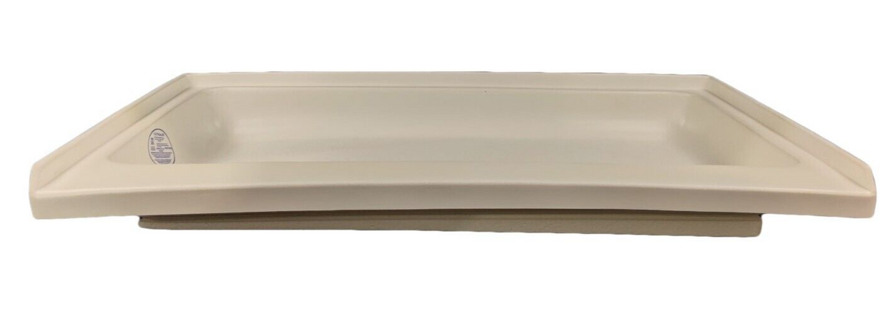 RV Shower Pan Base 40" x 24" White Left Drain Trailer Camper Wash Bath Room