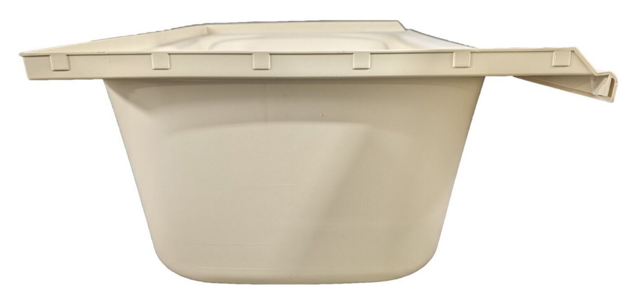 RV Bath Tub 38" x 24" Parchment Left Drain Trailer Camper Wash Bath Room Shower