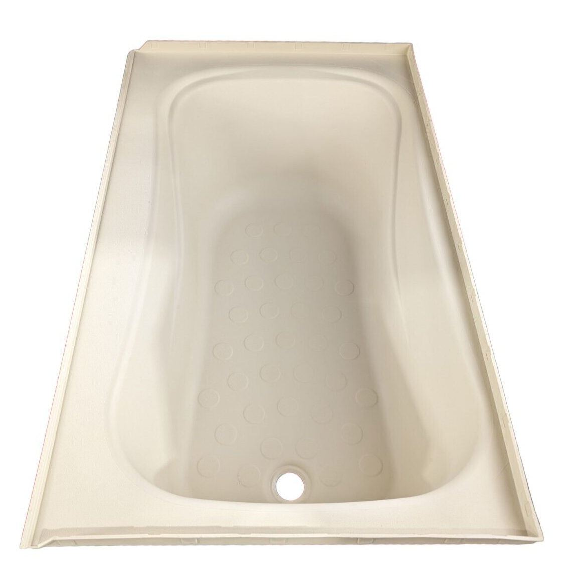 RV Bath Tub 40" x 24" Parchment Right Drain Trailer Camper Wash Bath Room Shower