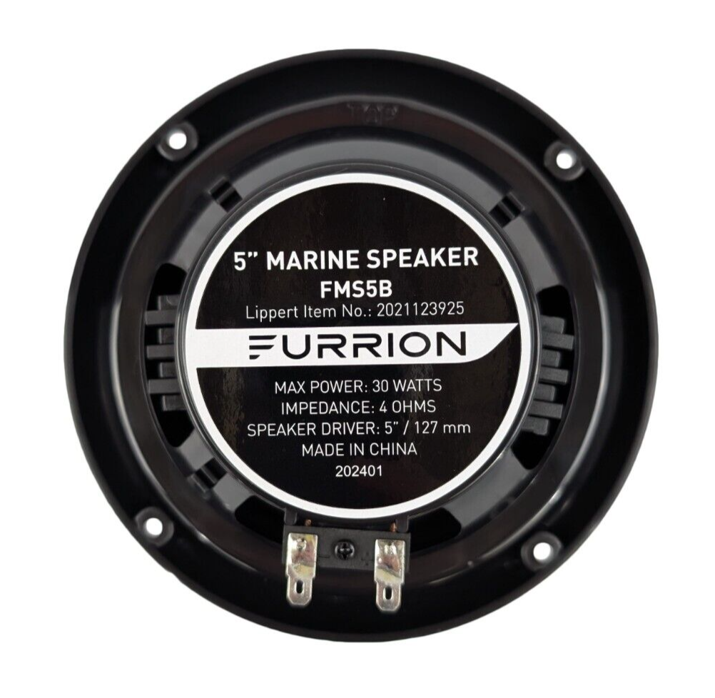 Furrion 5" Outdoor Marine Speakers Speaker RV Camper Trailer Boat Black 30 Watts