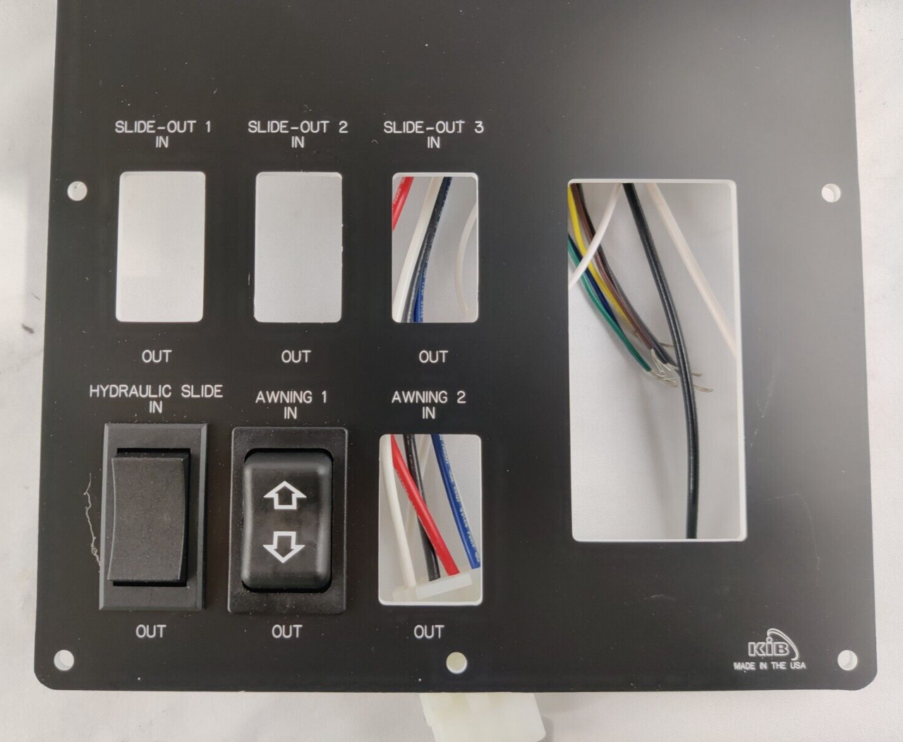 KIB M2129 RV Tank Monitor Slide Out Light Awning Switch Control Panel Camper