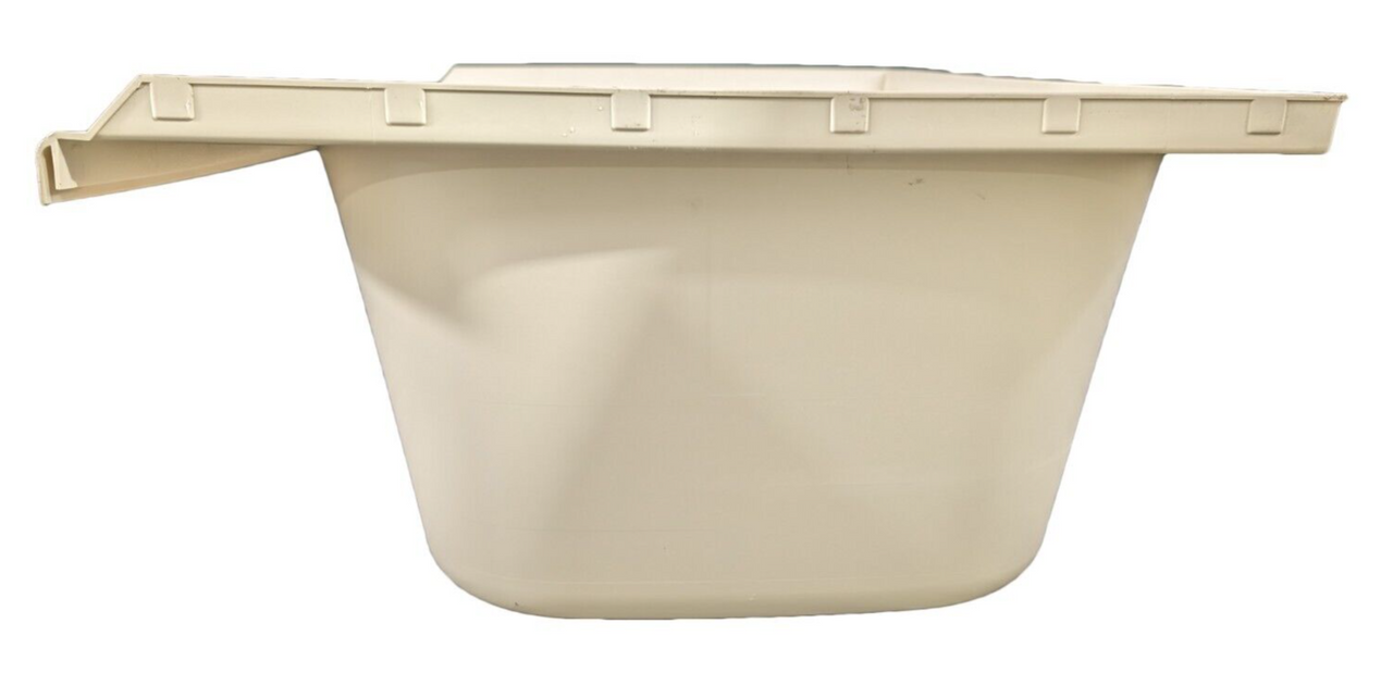 RV Bath Tub 38" x 24" Parchment Right Drain Trailer Camper Wash Bath Room Shower