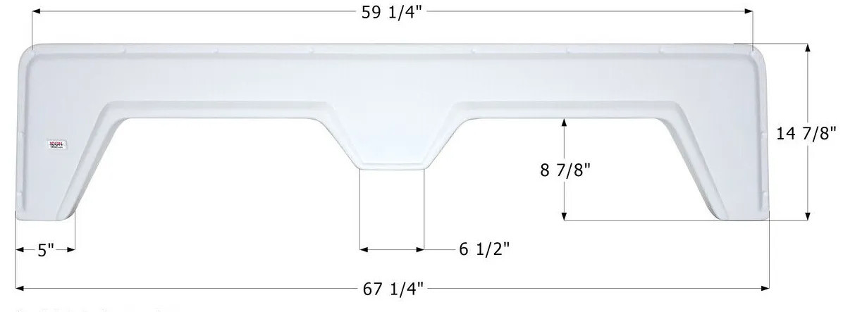 Icon Tandem Axle Fender Skirt Polar White ABS Plastic RV Camper Trailer 00390