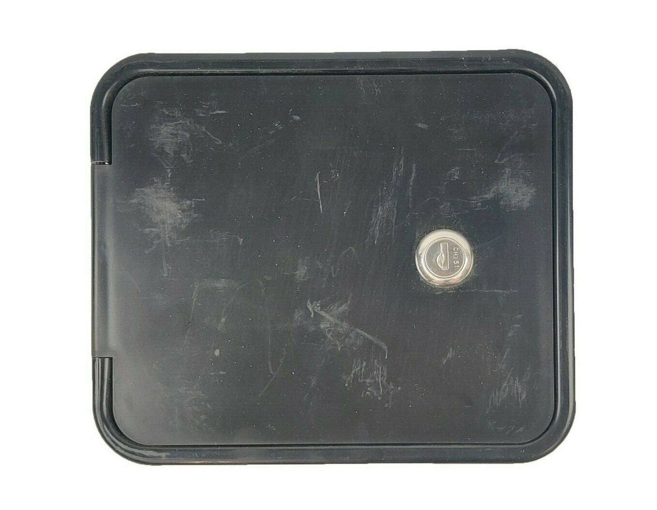 B&B 6" x 5" RV Utility Hatch Multi Purpose Electric Plumbing Water Camper Black