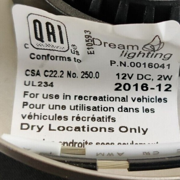 12V Recessed Swivel Light Coated Metal Gimbal Round Ceiling RV Camper Interior