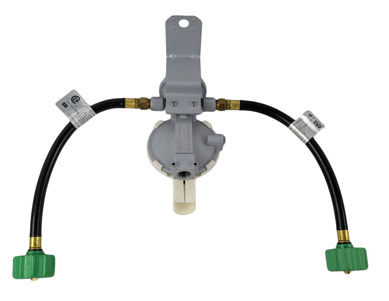 Fairview Dual LP Tank Regulator Auto Changeover W/ 12" Hoses 3/8" FPT RV Camper