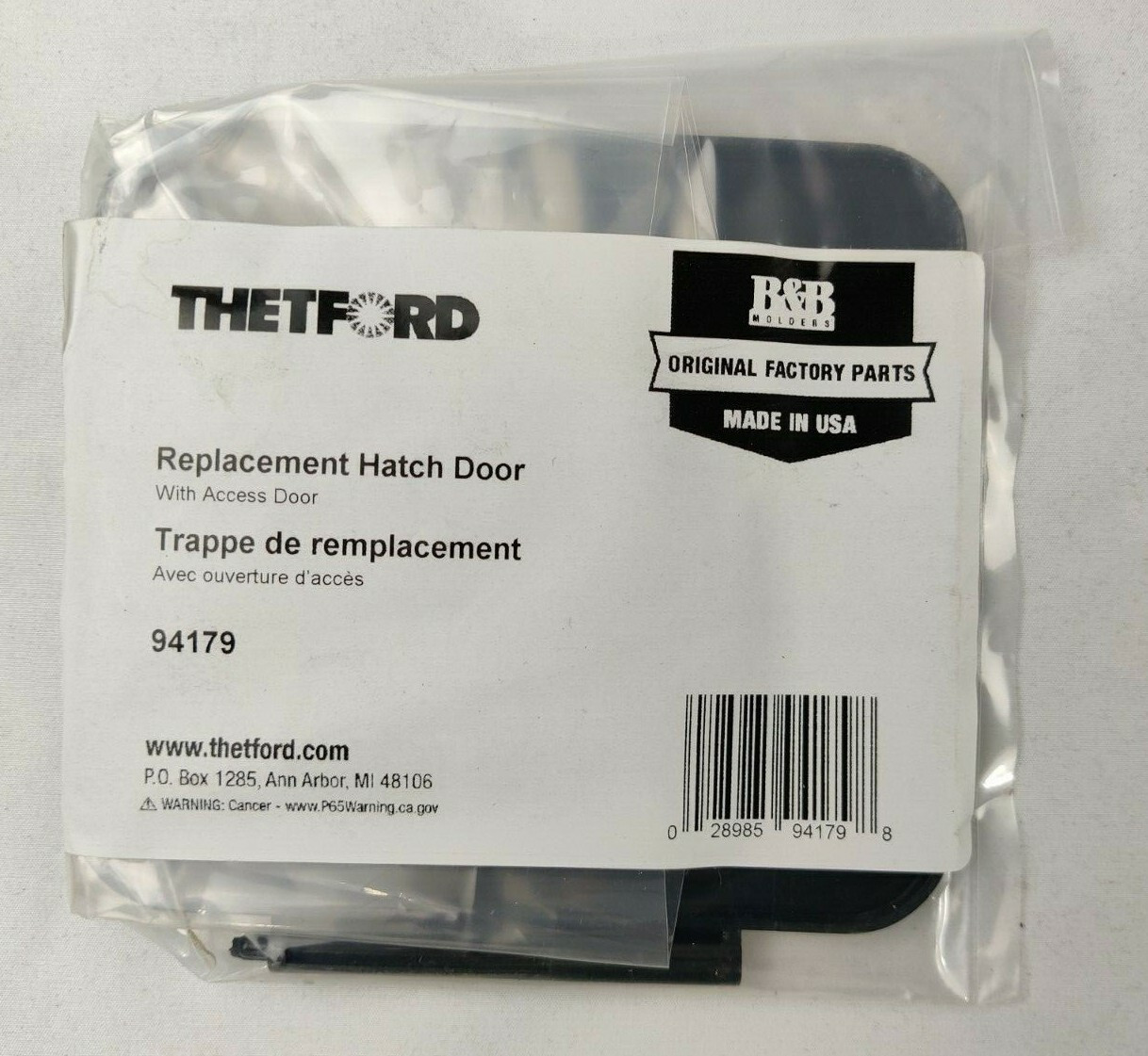 Thetford Replacement Hatch Door Black Access B&B Molders RV Camper Trailer 94179