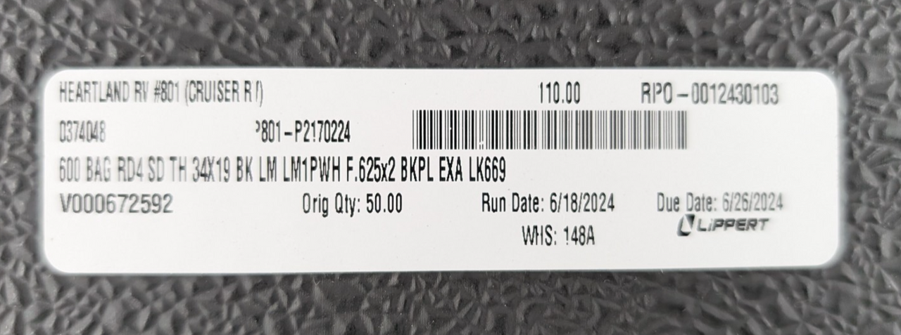 Lippert LCI 34" x 19" RV Baggage Compartment Access Door Hatch Heartland Camper