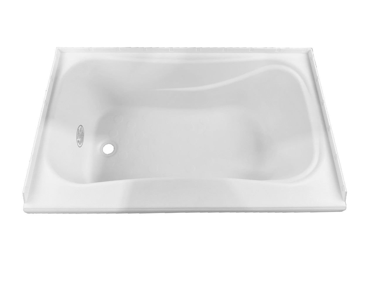 RV Bath Tub 38" x 24" White Left Drain Trailer Camper Wash Bath Room Shower