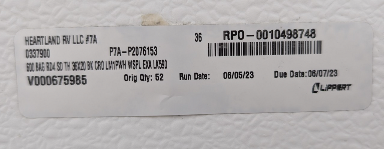 Lippert LCI 36" x 20" RV Baggage Compartment Access Door Hatch Heartland Camper