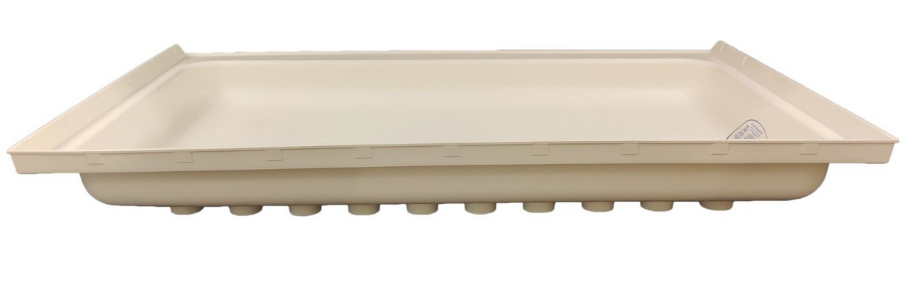 RV Shower Pan Base 40" x 24" Parchment Left Drain Trailer Camper Wash Bath Room