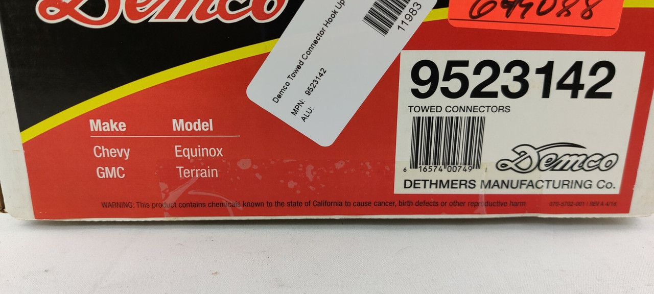 Demco Towed Connector Electrical Hook Up Chevy Equinox GMC Motorhome Towing RV