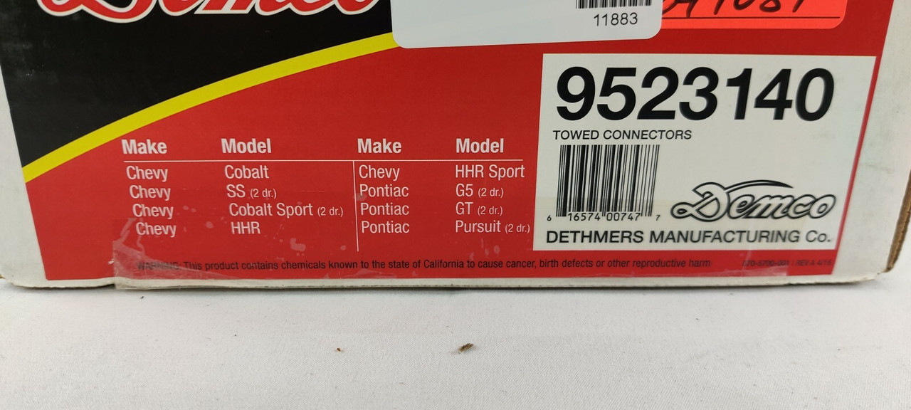 Demco Towed Vehicle Wiring Electrical Hook Up Chevy Pontiac Motorhome Towing RV