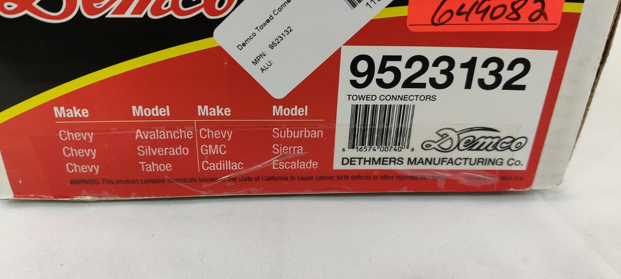 Demco Towed Connector Electrical Hook Up Chevy GMC Sierra Cadillac Motorhome RV