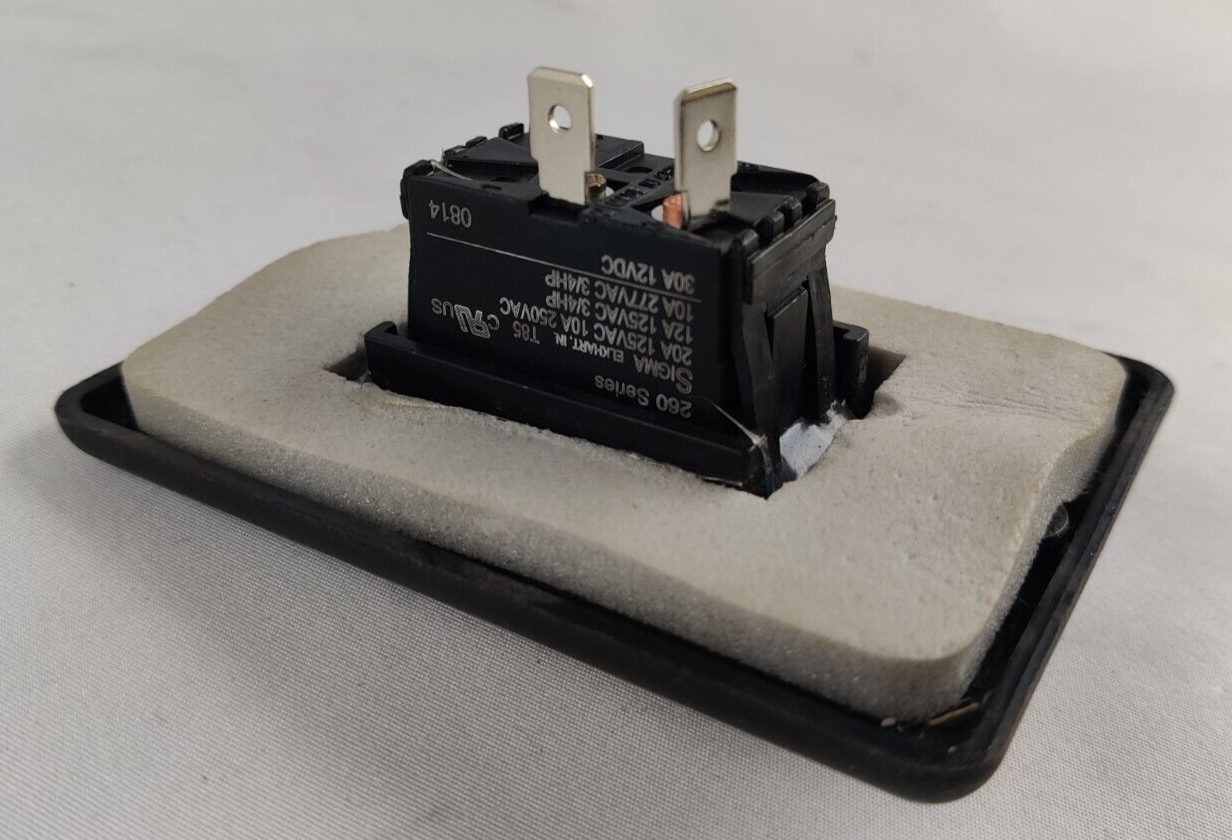 Sigma 12V 2 Prong On Off Switch W/ Bezel Black RV Camper Trailer Replacement