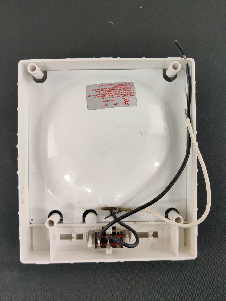 Optronics Interior Ceiling Light w/ Switch 12V Incandescent Clear RV Camper