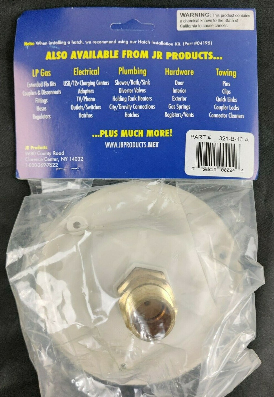 JR Products City Water Dish Fill Colonial White 321-B-16-A RV Camper Trailer