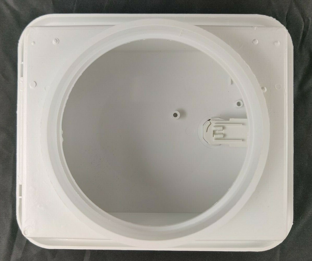 JR Products RV Sewer Hose Storage Hatch 7.5" x 6.5" White Thumb Lock Camper