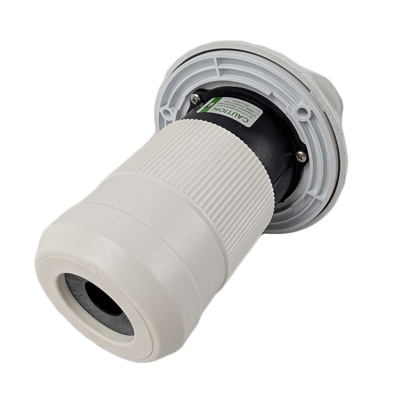 Marinco 50a Shore Power Inlet - Round - White