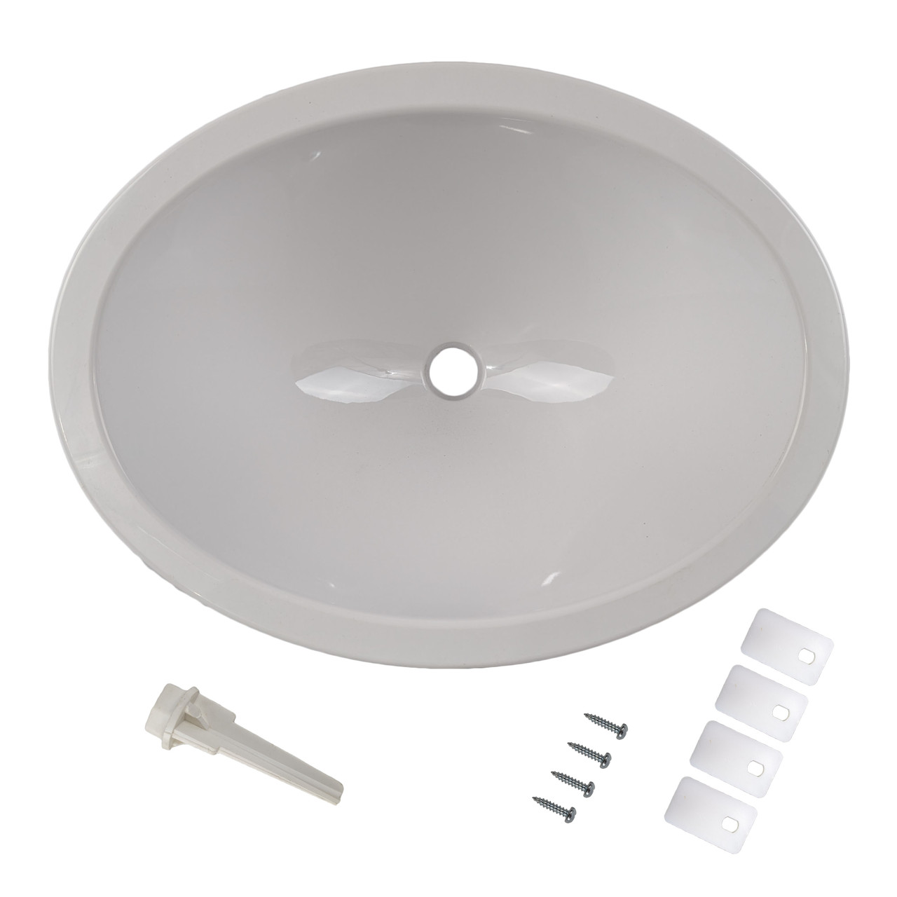 13" x 10" White Bath Sink - Plastic